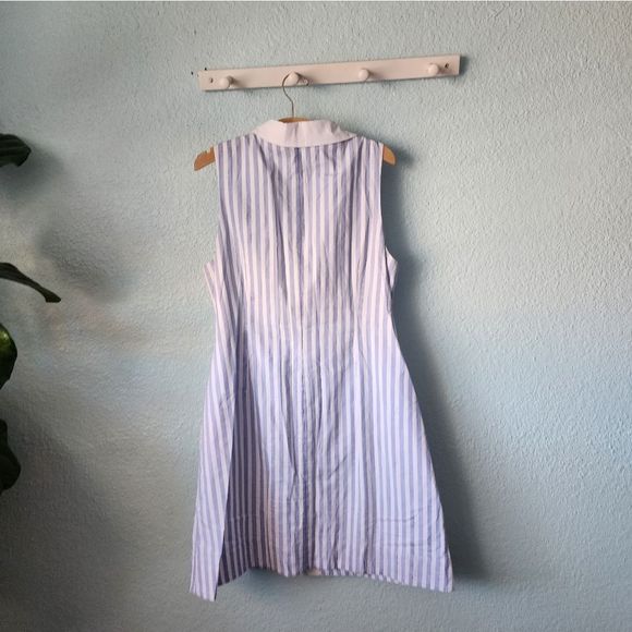 Eliza J Blue and White Buttoned Sundress - Picture 10 of 16